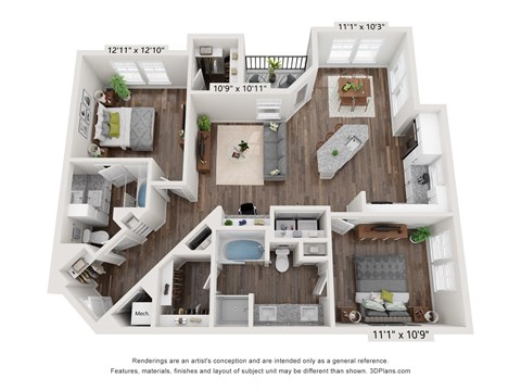 bedroom floor plan, opens a dialog.